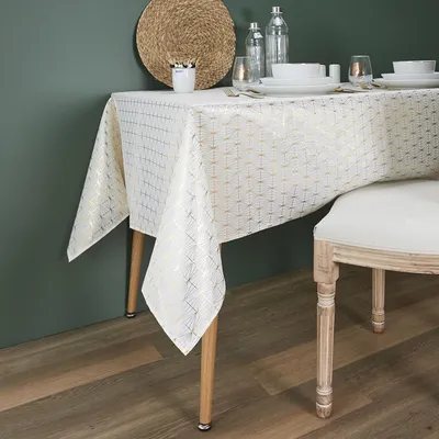 Produktbild von Tischdecke aus Polyester mit geometrischem Muster 140 x 250 cm