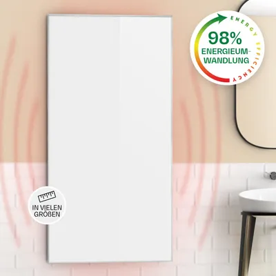 Produktbild von Klarstein Infrarotheizung mit Thermostat, 720 Watt Elektroheizung, Bild-Infrarotheizung zur Wandmontage, IR Paneel mit Fernbedienung & Timer, Elektrischer Flach-Heizkörper, CO2-Freie Wand Heizung