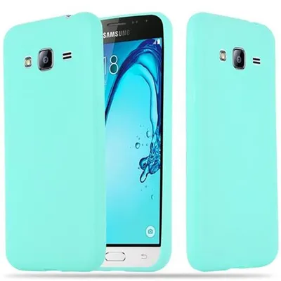 Produktbild von Cadorabo Hülle für Samsung Galaxy J3 2015 Schutzhülle in Blau Handyhülle TPU Silikon Etui Case Cover