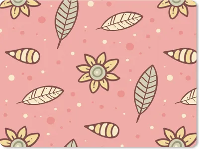 Produktbild von MuchoWow® Mauspad Mousepad Muster - Blumen - Blätter - Mädchen - Kinder - Kinder 23x19 cm - Mousepads - Maus Mat - Pad - Mausunterlage - Schreibtischunterlage - Mauspad