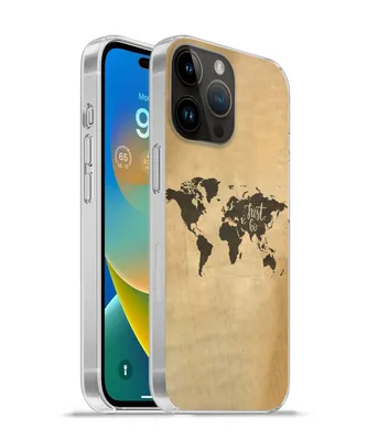 Produktbild von MuchoWow® Handyhülle Schutzhülle Hülle für Apple iPhone 14 Pro Max Weltkarte - Karte - Sprichwörter Silikon Softcase Handy Hülle - Hardcover
