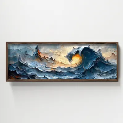 Image de Wallity, HUM007, Tableau décoratif encadré en MDF, multicolore, 100 % MDF, 120 x 40 x 3,5 cm