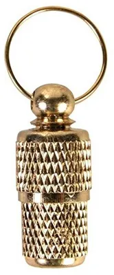 Productafbeelding van ID-tag Adresshouder - Penning Huisdier - Huisdier Identificatie - Volledig Gepolijst - 1 x 1 x 1 cm - Goudkleurig