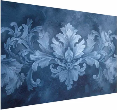 Produktbild von Posterpapier Poster - Blue Ornament in Cool Shades 60x40 cm Muster f-H-10008-ao-a