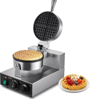 Produktbild von Gewerblicher Waffeleisen Rundes Waffeleisen Backmaschine Antihaftbeschichtet 1230 W