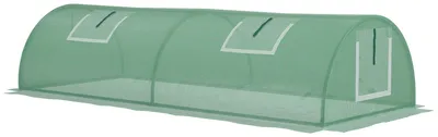 Produktbild von Kleines Gew?chshaus fš¹r den Pflanzenanbau mit 4 Fenstern, Stahlrahmen und UV-best?ndiger Polyethylen-Abdeckung, 200 x 80 x 45 cm, grš¹n