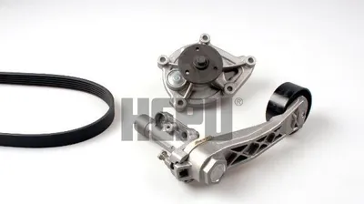 Produktbild von HEPU PK08100 Wasserpumpe + Keilrippenriemensatz passend für PEUGEOT 2008 Kombi (CU) 207 (WA, WC) 207 CC (WD) 208 I Schrägheck (CA, CC) für CITROËN