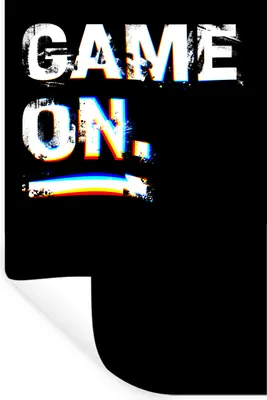Produktbild von MuchoWow® Wandtattoo Wandsticker Wandaufkleber Spiele - Spiel - Sprichwörter - Zitate - Game on 40x60 cm Selbstklebend und Repositionierbar - Wierderverwendbar - Selbstklebend