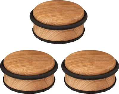 Imagen del producto de Topes de puerta Eazy Living, modelo Adelle, de madera, diámetro 10 cm, paquete de 3 unidades
