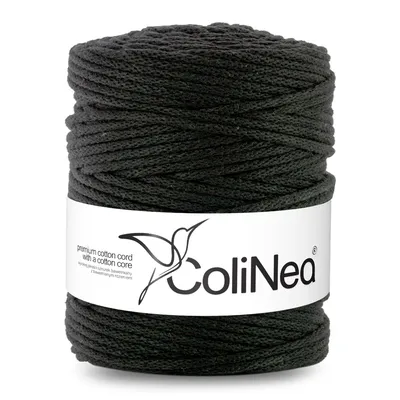 Produktbild von ColiNea, Baumwollkordel mit Baumwollkern, geflochten, 5mm, 200m, schwarz