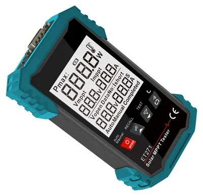Obrázek produktu pro 1600W solární panelový tester, přenosný digitální tester pro solární panely s technologií MPPT, s automatickým/manuálním režimem, měřením napětí v klidu a hledáním maximálního výkonového bodu (výkon/napětí)