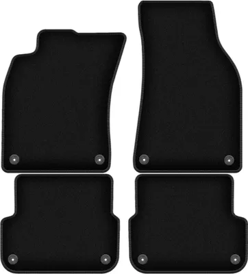 Produktbild von Wielganizator Velours-Autoteppiche – passend für Audi A6 C6 (Limousine, Kombi, Avant, Bj. 2004-2006) –  schwarz, passgenau, mit Befestigungen set 4 Stk.