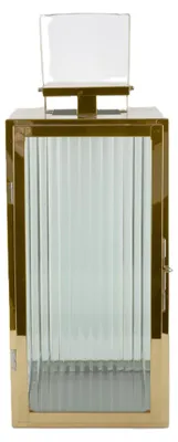 Produktbild von TrendLine Deko Laterne Edelstahl 18 x 19 x 39 cm gold