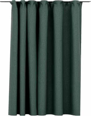 Produktbild von vidaXL Verdunkelungsvorhang mit Haken Leinenoptik Grün 290x245 cm