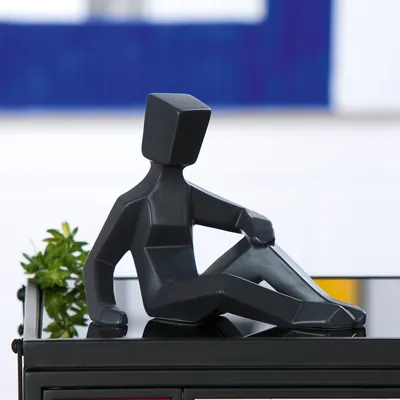 Productafbeelding van Gilde Figur, Patras, Keramik, schwarz, VE 2 Höhe: 16.00 cm Breite: 21.00 cm Tiefe: 12.00cm 34419