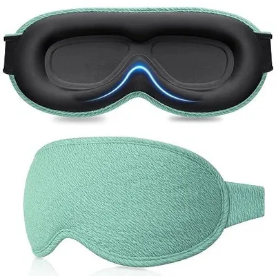 Zdjęcie produktu dla Maska do spania 3D ergonomiczna czarna 100% zaciemnienie dla dorosłych
