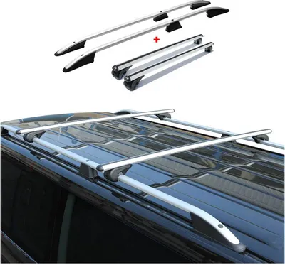 Produktbild von Dachreling + Dachträger SET für Renault Kangoo 1996-2007 L1 Kurzer Alu Silber
