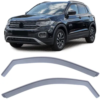 Obrázok produktu pre Deflektory proti vetru a dažďu, čierne, tónované, pre VW T-Cross, modelové roky 2018-2023