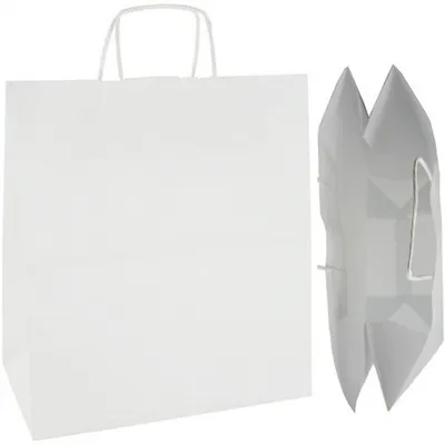 Produktbild von Torby Pro Weiße Papierbeutel 100 Stück 30x17x34cm