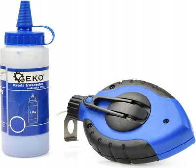 Image de GEKO Ligne de marquage 30 m + craie 115 g bleu G29043