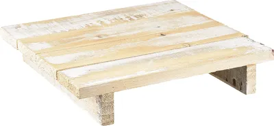 Produktbild von Vintage Holztablett Deko Braun Weiß Shabby Chic 24x24cm