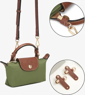 Produktbild von Organizer für Longchamp Tasche, Schulterriemen für Longchamp Tasche Damen, Trageriemen für Longchamp, Taschenorganizer für Longchamp Mini, Organizer für Longchamp Pliage Mini, Taschenorganizer (waldgrün)