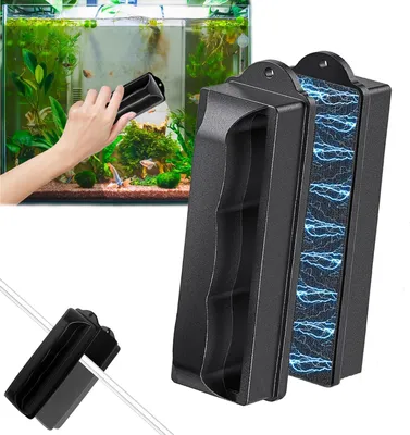 Produktbild von Scheibenreiniger, Aquarium Reiniger Bürste magnetisch, Magnetscheibenreiniger, Algenmagnet Aquarium, Aquarium Scheibenreiniger
