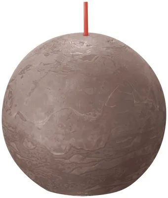 Imagen del producto de BOLSIUS Vela redonda "Rustiko Shine", diámetro 8 cm, color taupe rústico