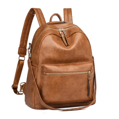 Produktbild von ANTCOOL Damen Rucksack Brieftasche Mode Leder Große Designer Reise Damen College Umhängetasche