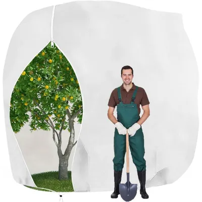 Produktbild von Winterschutzhaube Pflanzen 200x240cm Frostschutz Kübelpflanzensack Weiß Atmungsaktiv