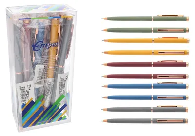 Produktbild von MPM-Quality Kugelschreiber Kedar Kunststoff Bunt Metallclip 25 Stück