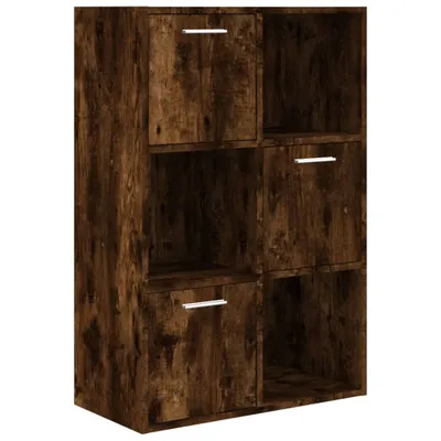 Image de vidaXL Armoire de stockage chêne fumé 60x29,5x90 cm