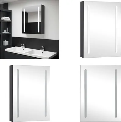 Produktbild von vidaXL LED Spiegelschrank fürs Bad 50x13x70 cm - Badezimmerschrank - Badezimmerschränke - Spiegelschrank - Spiegelschränke