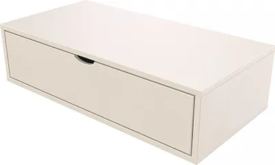 Image de Cube de rangement en bois 100 x 50 cm + tiroir - Blanc