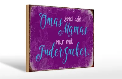 Produktbild von Holzschild Spruch 30x20cm Omas sind wie Mamas nur mit