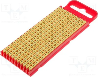 Immagine prodotto di 200 etichette per cavi e conduttori, da 2 a 2,8 mm, colore giallo, codice 561-01644. Etichette per cavi