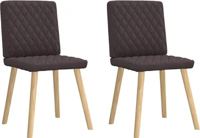 Produktbild von "2026 Aktion"2er-Set Esszimmerstuhl/Esszimmerstuhl - CLORIS - Küchenstuhl elegantes Design - Dunkelbraun Stoff - 45x54x86cm - Esszimmerstühle NeuMöbel355275