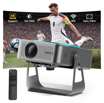 Produktbild von Beamer mit WiFi, Bluetooth, Native 1080P, 320 ANSI, 4K Unterstützung etc.