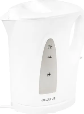 Produktbild von Exquisit WK 3601 we | 1,0 Liter Wasserkocher |  Abschaltautomatik | Wasserstandsanzeige | Weiß