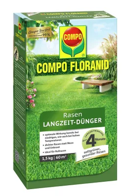Produktbild von COMPO Rasen Langzeit-Dünger, 4 Monate Langzeitwirkung,  1,5 kg, 60 m², 13350