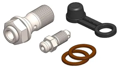 Productafbeelding van Koelingsschroef voor remmen, M10x1,0, geschikt voor KTM, Husqvarna, GasGas, Brembo, Magura