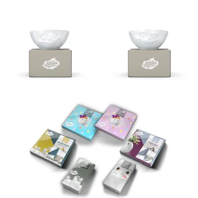 Produktbild von Fiftyeight Schalen-Set 2-tlg. 350 ml + Servietten Nr 001 weiß Müslischalen