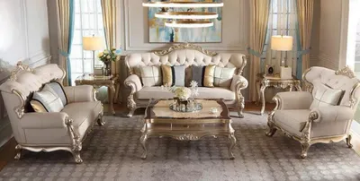 Zdjęcie produktu dla Klasyczny zestaw wypoczynkowy Chestefield 3-osobowa sofa fotele stoliki
