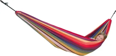 Obrázok produktu pre AMAZONAS Farebná detská hojdacia sieť Chico Rainbow pre deti od 2 do 8 rokov plocha na ležanie cca 220 x 120 cm