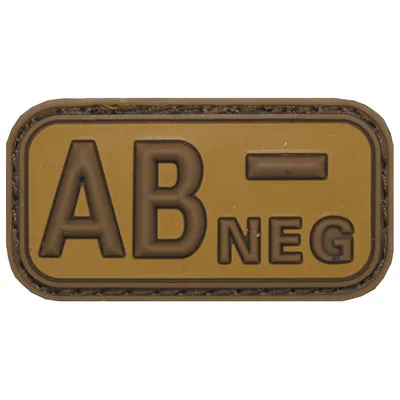 Produktbild von MFH Klettabzeichen 3D Blugruppe AB negativ, schwarz 5x2,5 cm