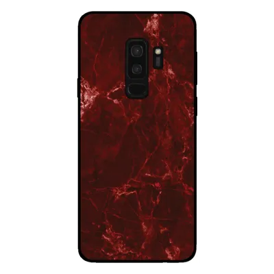 Produktbild von Smartphonica Telefon Fall für Samsung Galaxy S9 Plus mit Marmor Druck - TPU zurück Abdeckung Fall Marmor Design - Rot