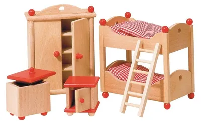 Productafbeelding van Kinder Puppenmeubel Set met Bed