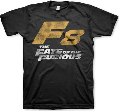 Produktbild von F8 Distressed Logo T-Shirt - Large - Black