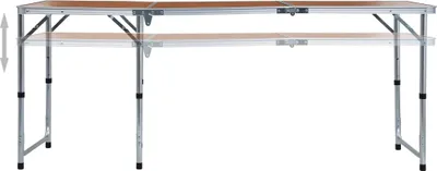Obrázek produktu pro vidaXL Skládací kempingový stůl hliníkový 180 x 60 cm