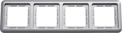 Produktbild von ROTH LANGE 57919 Abdeckrahmen 4-fach Plus silberplus